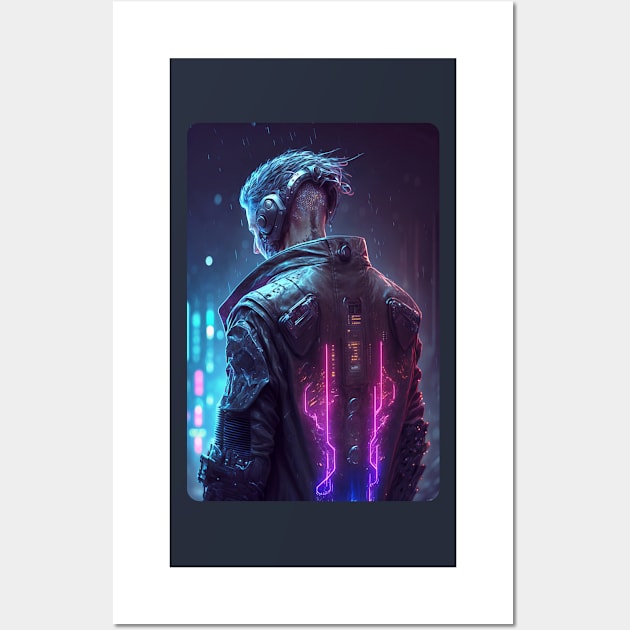 Cyberpunk Hacker Wall Art by SMCLN